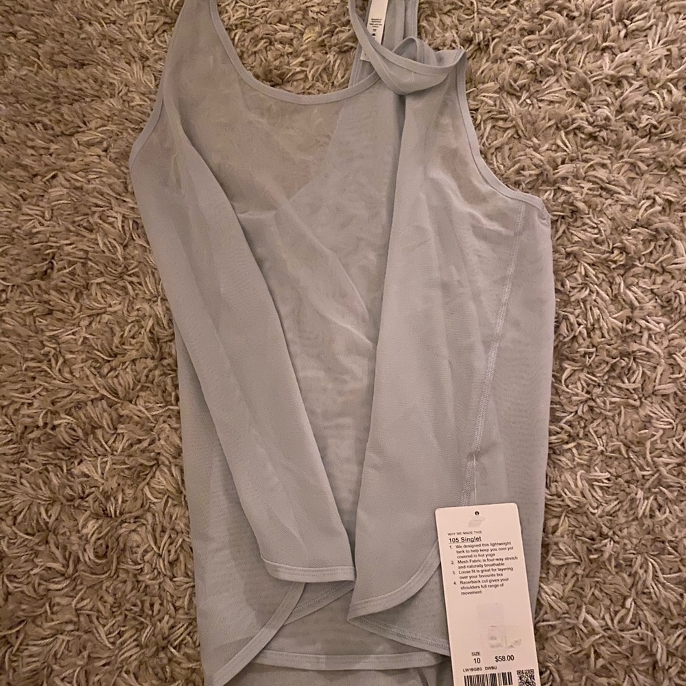 Lululemon light blue/gray 105 singlet top